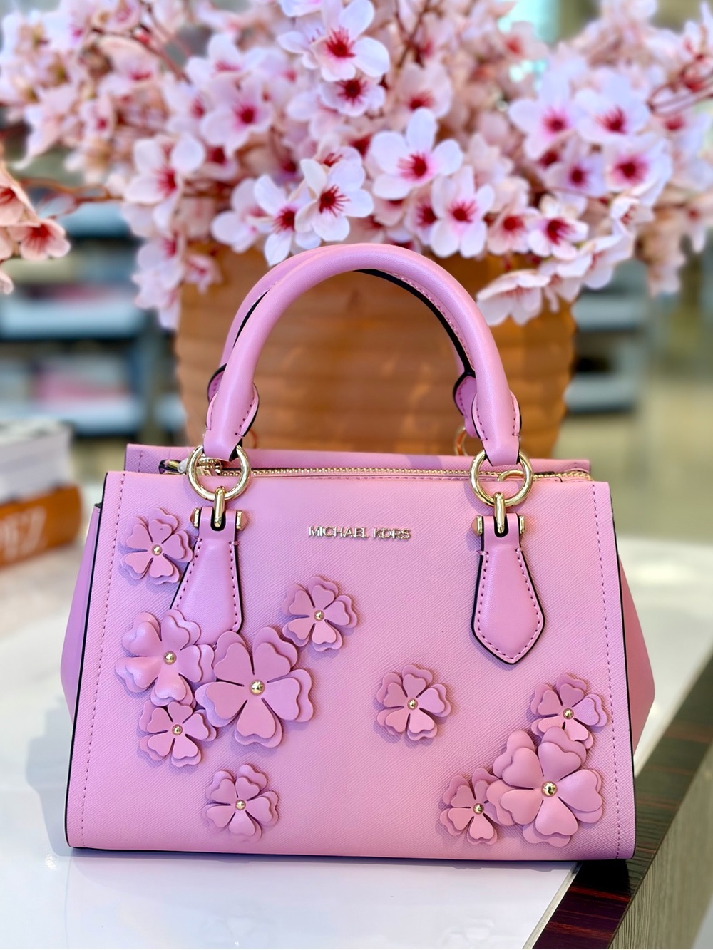 Michael kors Marilyn Small Floral Embellished Satchel Crossbody - Picture 6 of 10